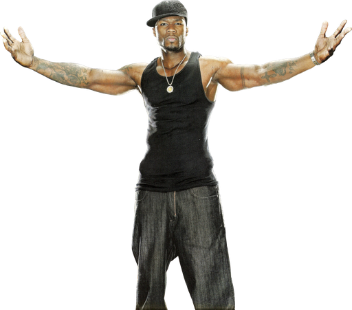 50 Cent Rapper Png Picture (black)