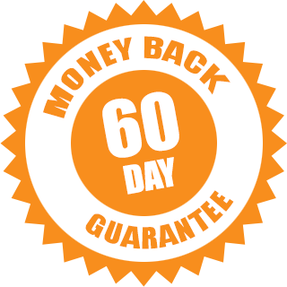 60 Days Money Back Guarantee Png Images (orange, white)