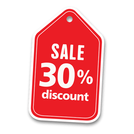 30 Discount Png Image (black, white, gray, red)