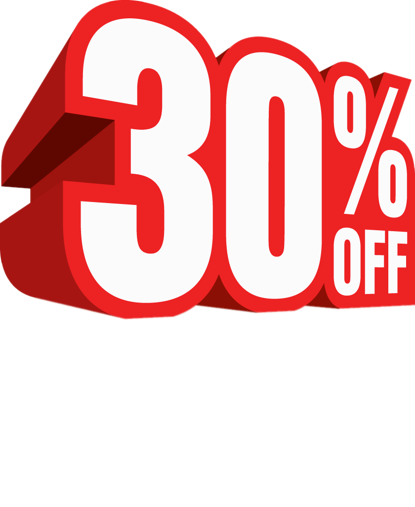 30 Discount Png (maroon, red, gray, white)