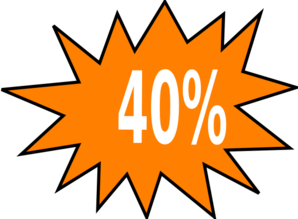 40 Discount Png File (black, orange, white)