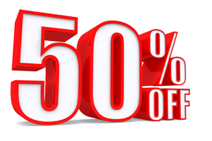 50 Discount Png Pic (maroon, blue, red, white)