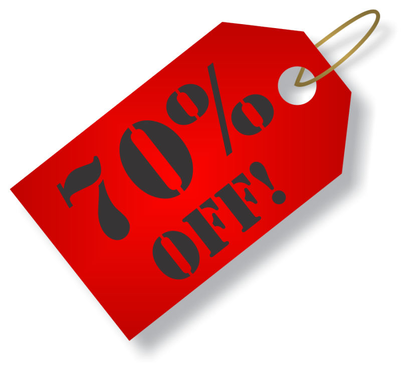 70 Discount Png Pic (black, red, white, silver)