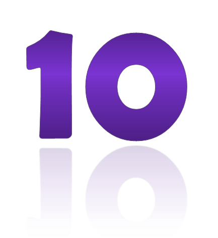 10 Number Png Download Image (indigo, purple, black, blue, navy)