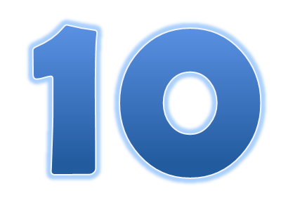 10 Number Png File (black, teal, gray)