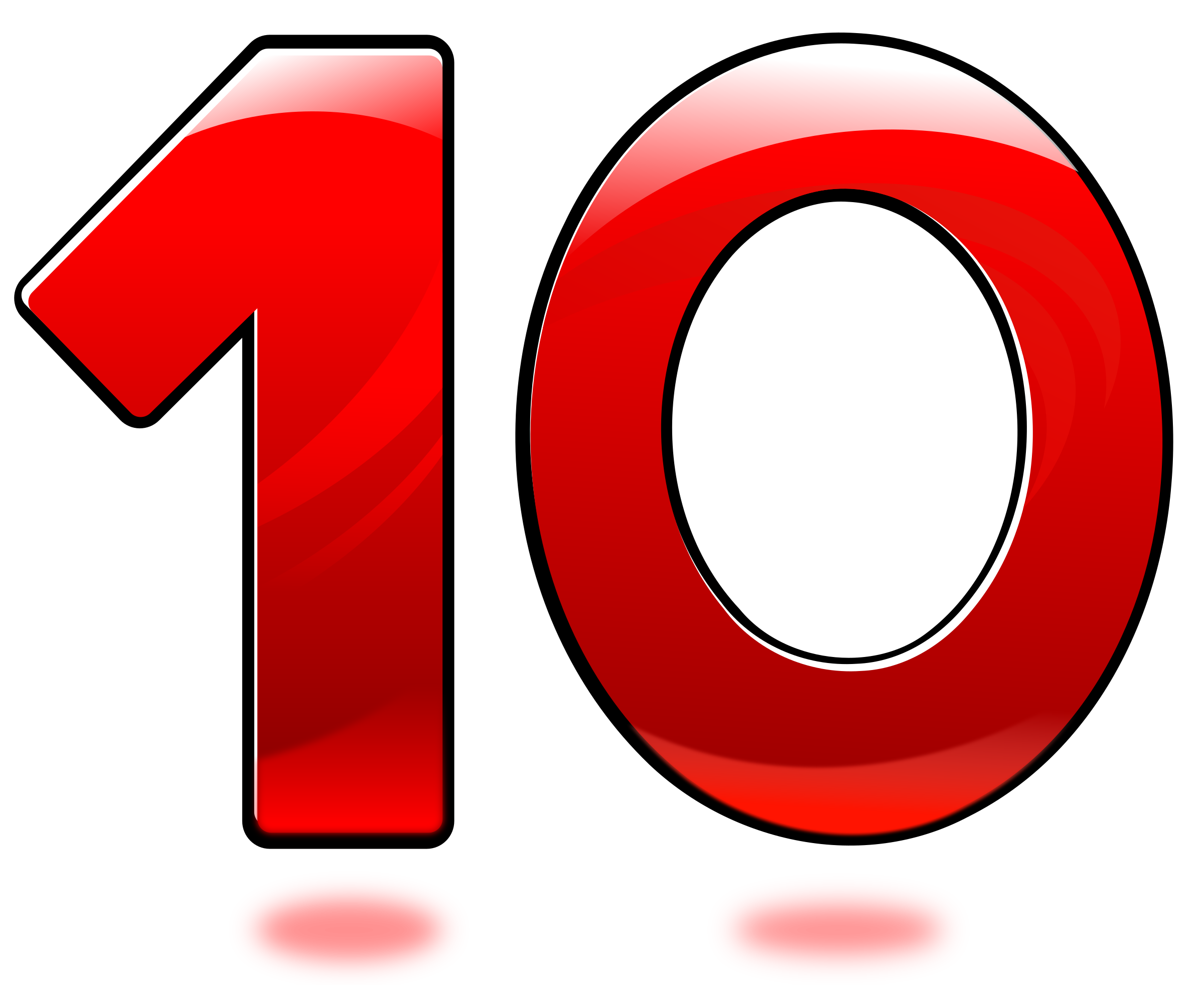 10 Number Png Free Image (black, maroon, red)