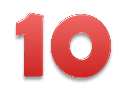 10 Number Png High Quality Image (chocolate, black, salmon)