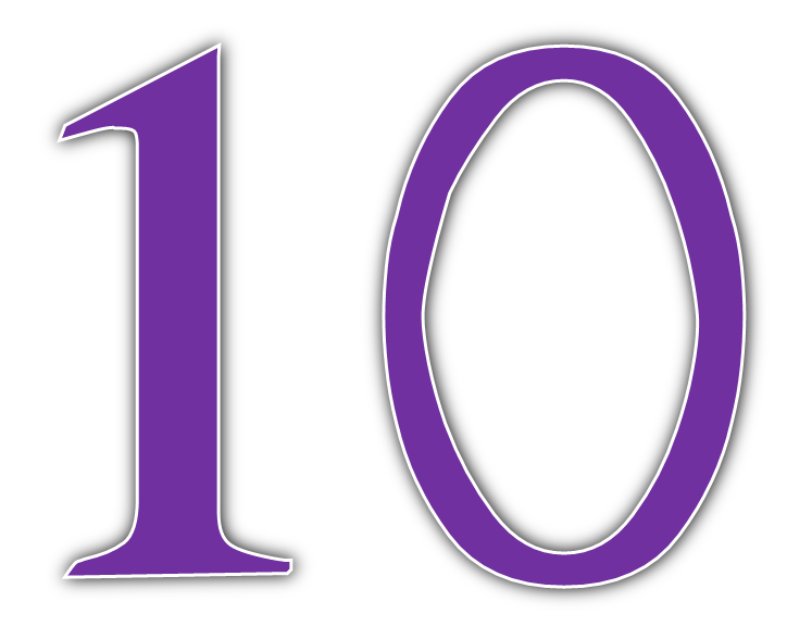 10 Number Png Image Hd (purple, black, gray)