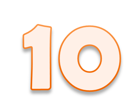 10 Number Png Pic (beige, black, white)