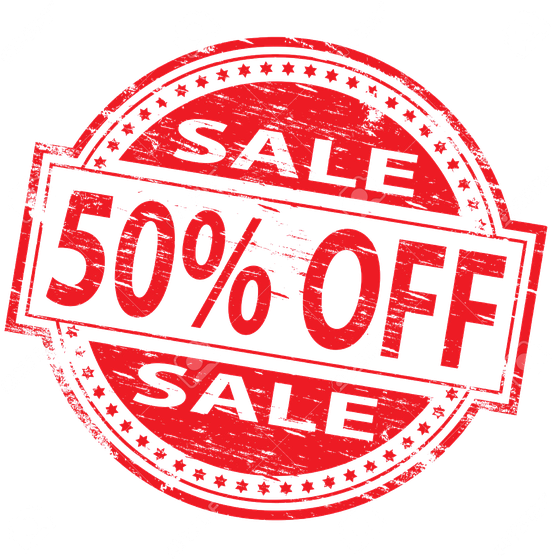 50 Off Png Isolated Photo (black, red)