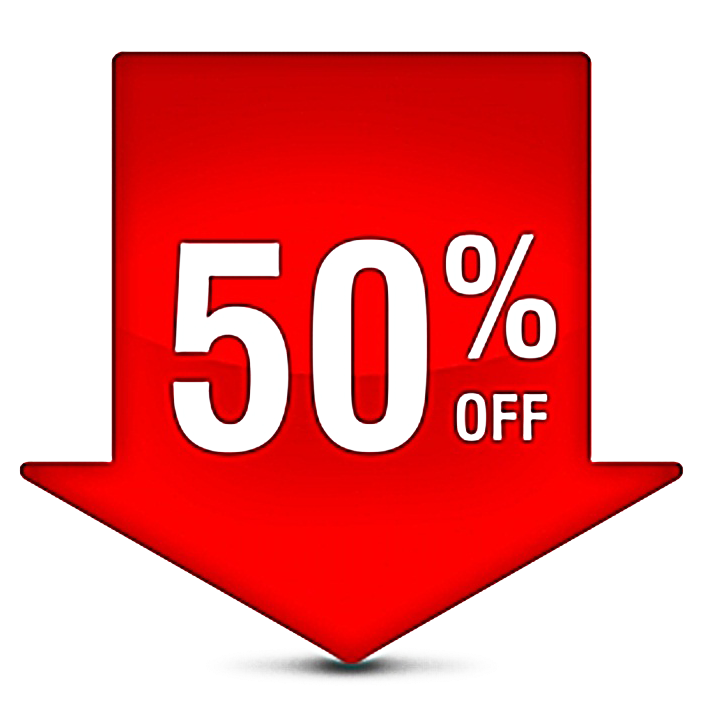 50 Off Png Pic (white, red)