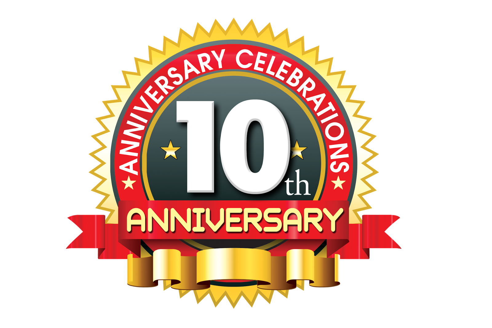 10 Years Anniversary Png File (chocolate, black, gray, white)