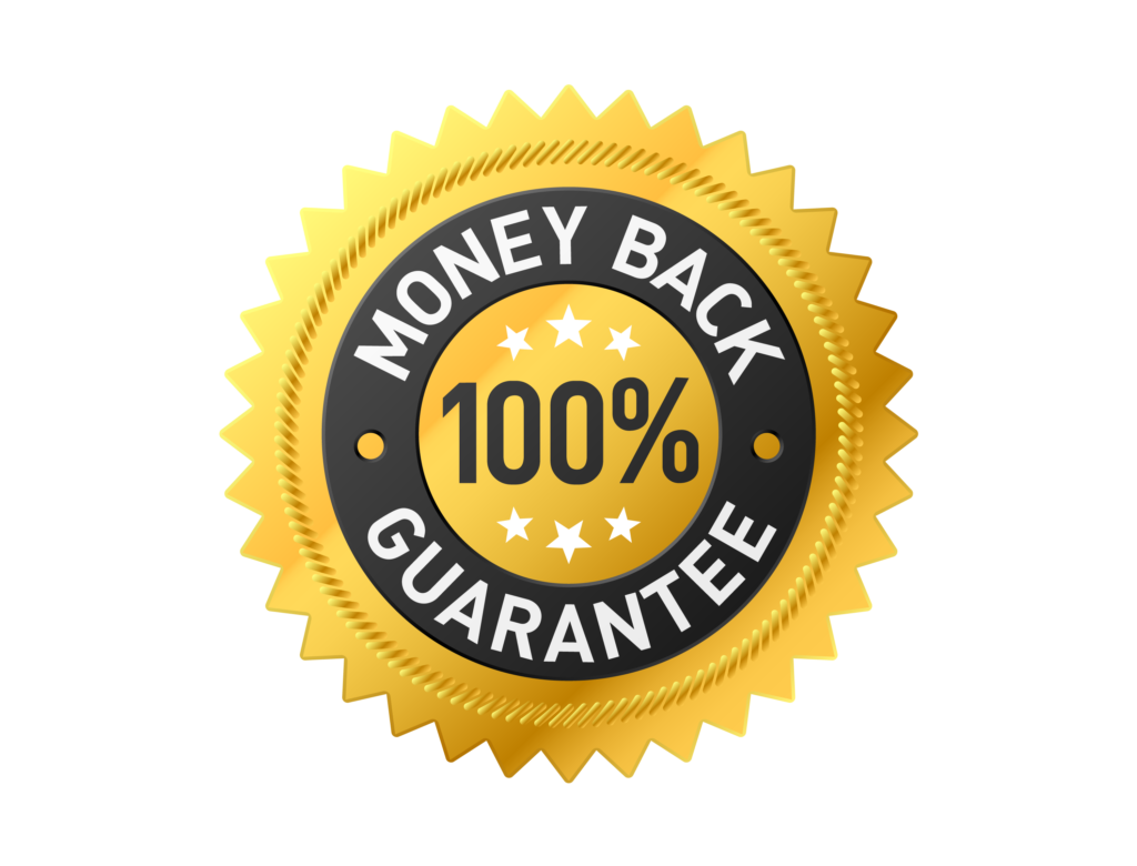 100 Money Back Guarantee Png Cutout (indigo, black, silver)