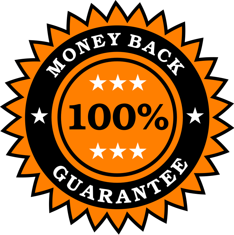 100 Money Back Guarantee Png Images (black, orange, white)