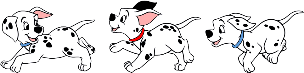 101 Dalmatians Png Pic (white, black, silver)