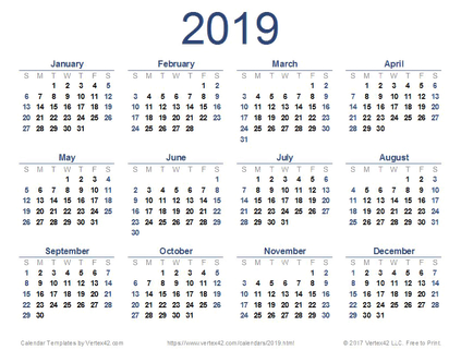 2019 Calendar Png Image (black, gray)