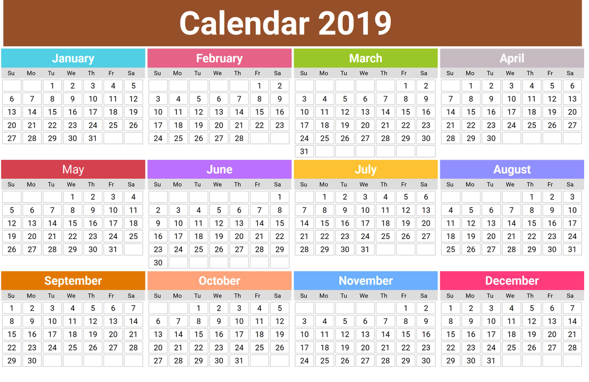 2019 Calendar Png Pic (silver, black, gray, olive)