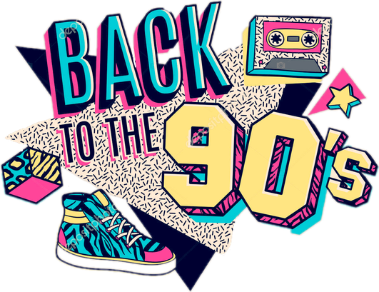 90S Cartoons Png File (pink, black)