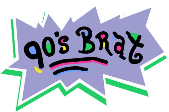 90S Logo Png Pic (white, black, silver)