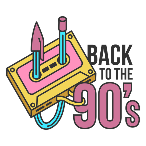 90S Logo Png (salmon, black, pink, gold)