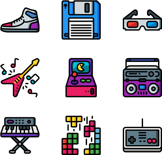 80S Png Isolated Hd (teal, black, salmon, gray, navy)