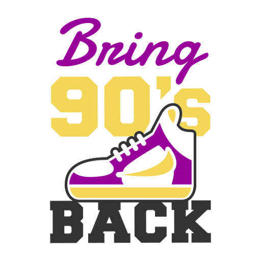 90S Png Isolated File (purple, black, gold)