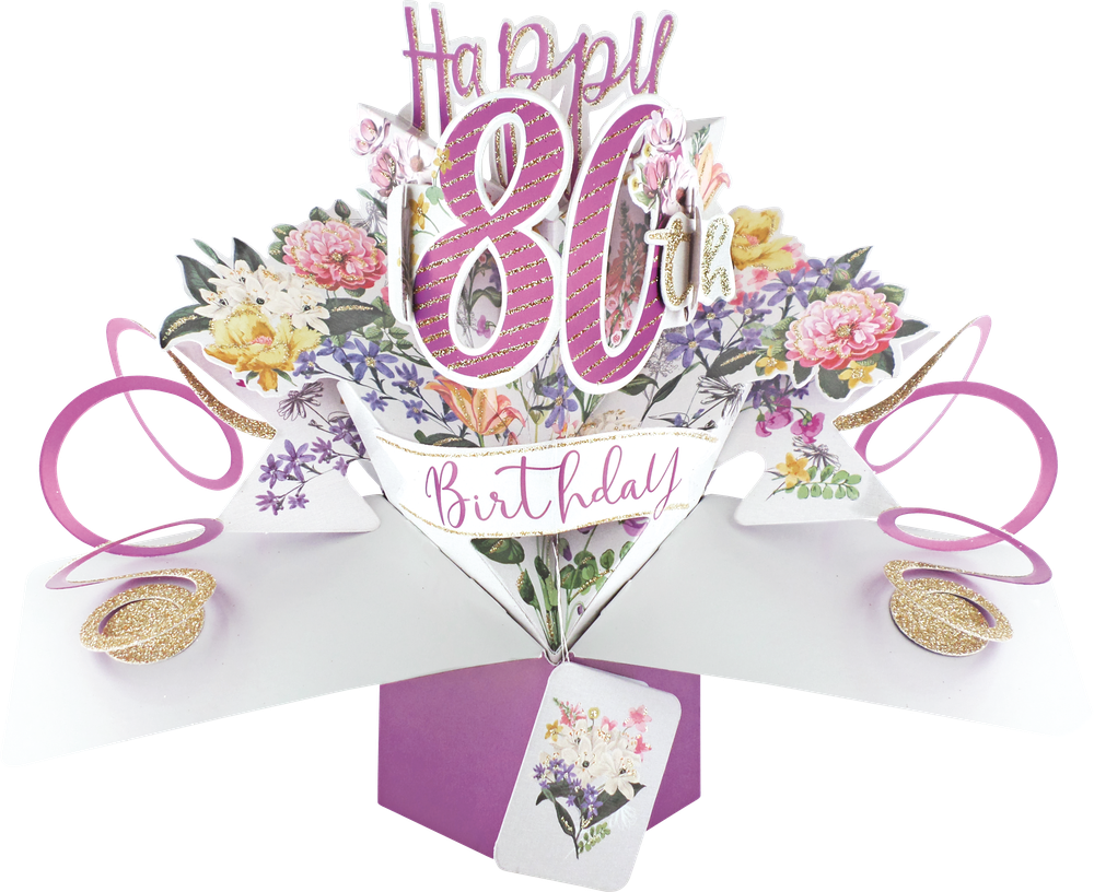 80Th Birthday Png Clipart (lavender, white, black)