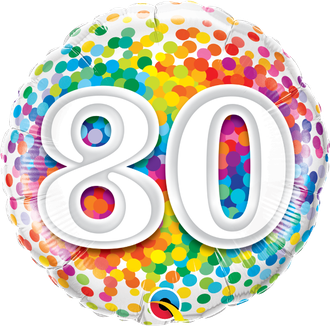 80Th Birthday Png File (lavender, white, black)