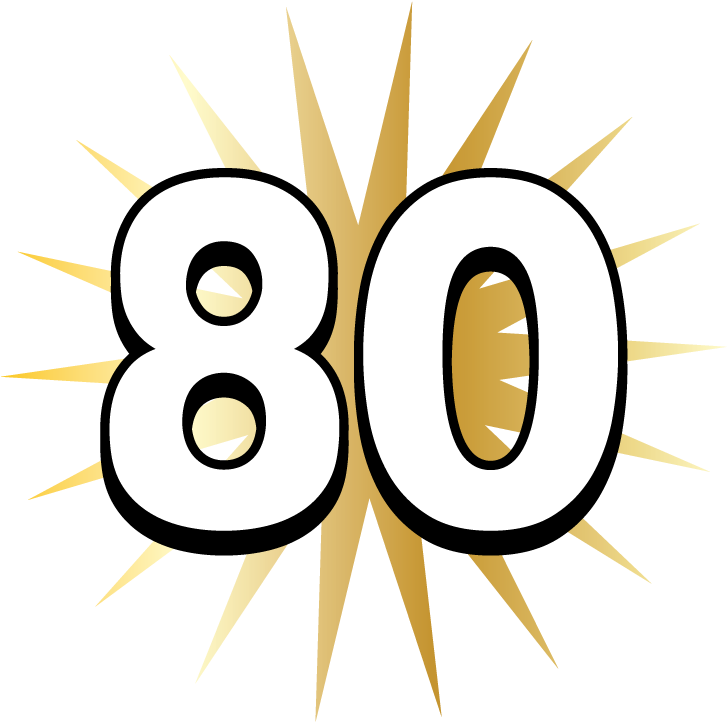 80Th Birthday Png Hd (white, black, salmon, chocolate)