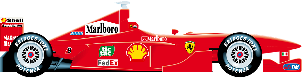 F1 Ferrari Png Isolated Image (black, red, maroon)