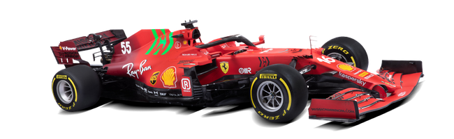 F1 Ferrari Transparent Png (black)