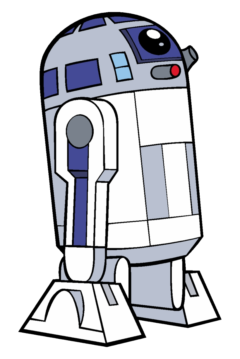 R2 D2 Png Image (lavender, gray, silver, indigo, white)