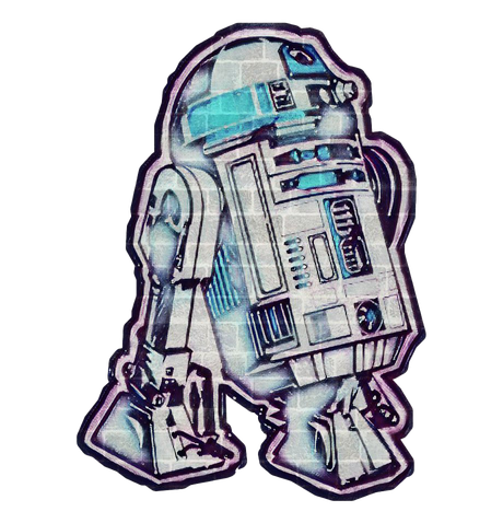 R2 D2 Transparent Background (silver, black)