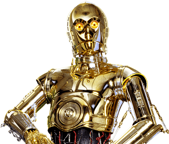 C3Po Png Clipart (white, black, olive)