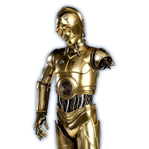 C3Po Star Wars Transparent Png (white, lavender, gray, teal)