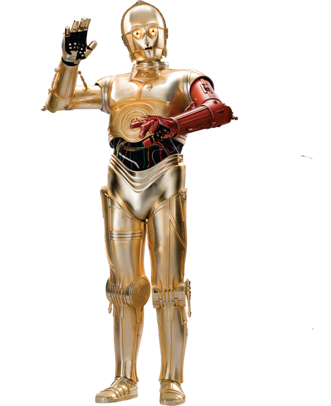 C3Po Transparent Png (black)