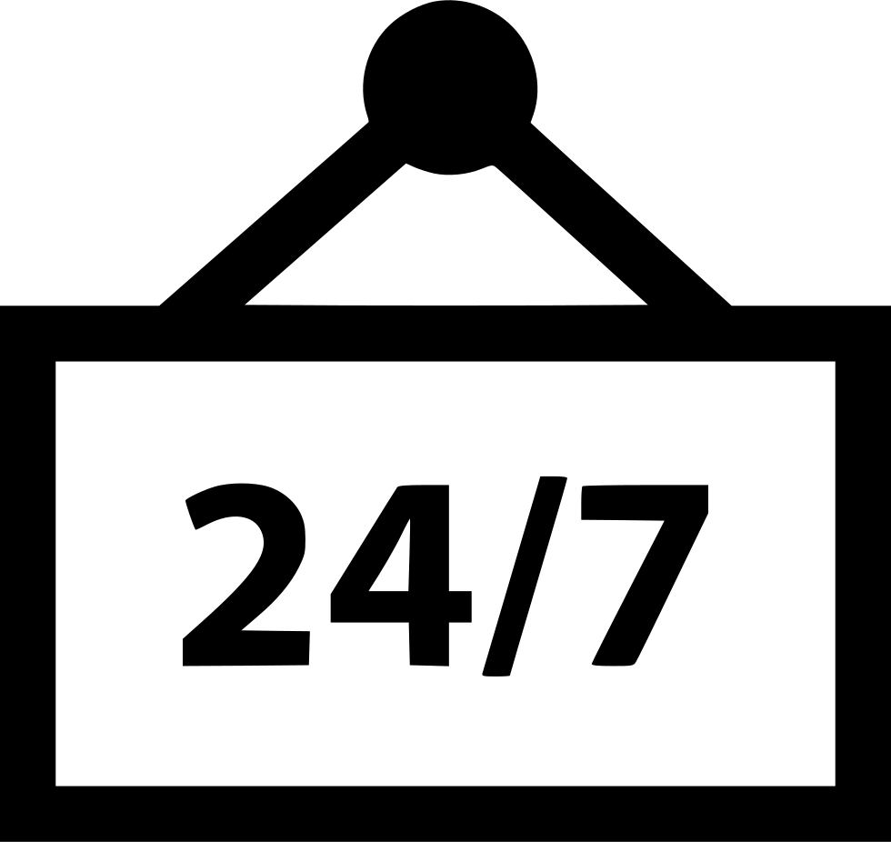 24 7 Png Hd Isolated (white, black, silver)