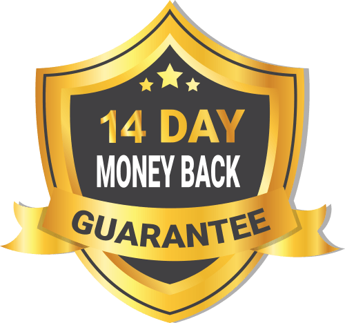 14 Days Money Back Guarantee Png Image File (indigo, black)