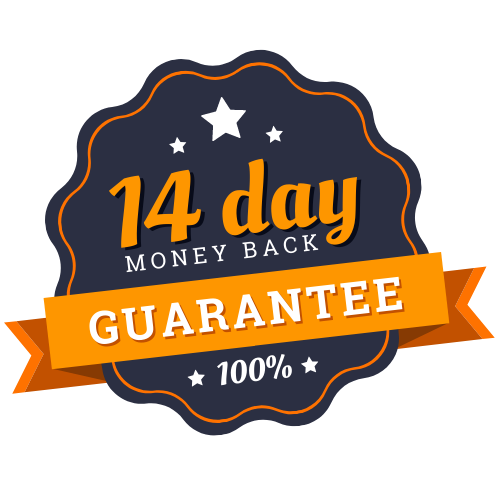 14 Days Money Back Guarantee Png Picture (indigo, black, orange)