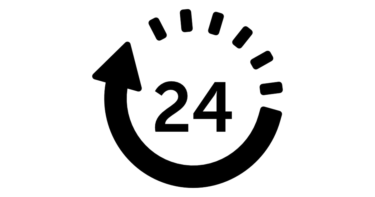 24 Hours Png Clipart (white, black, indigo)