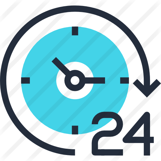 24 Hours Png Image (greenish blue, black)