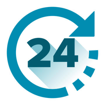 24 Hours Png Transparent Image (black, teal)