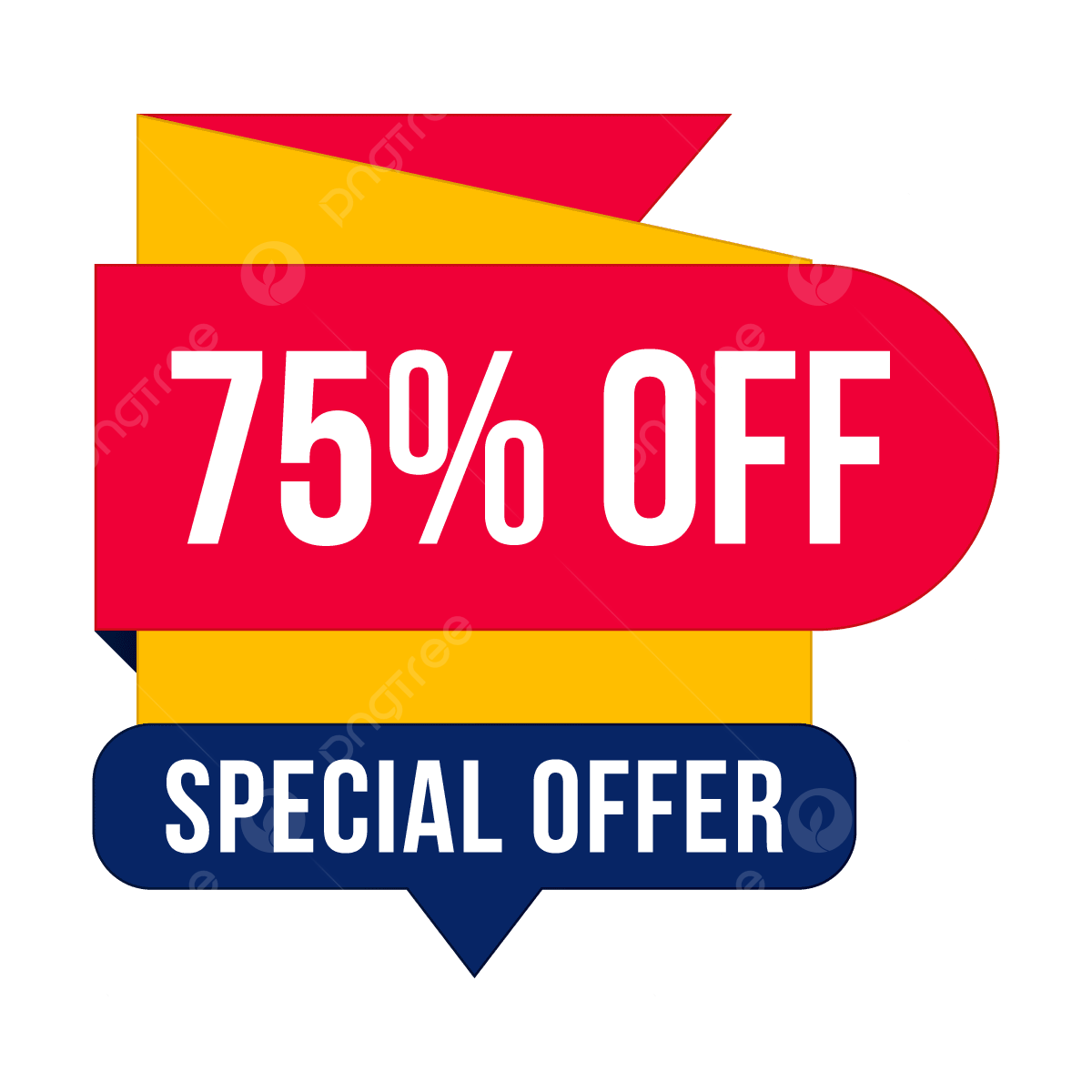 75 Discount Png Image (orange, white, black, navy, red)