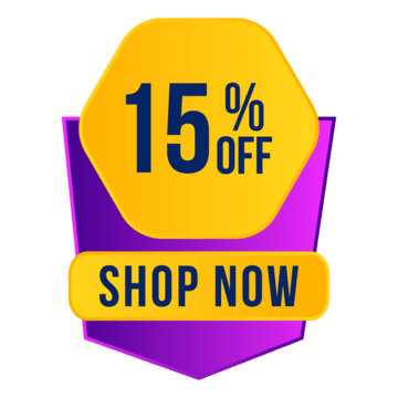 15 Off Discount Png (gold, gray, orange)