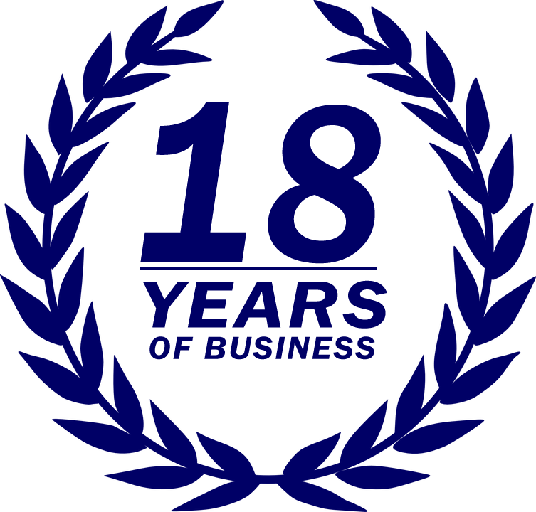 18 Years Anniversary Png Clipart (navy)