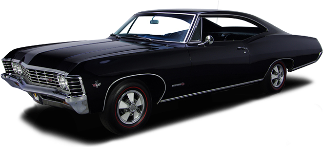 1967 Chevrolet Impala Png Pic (white, black)