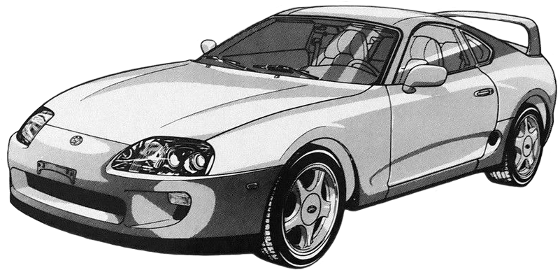 1998 Toyota Supra Png File (lavender, black, silver)