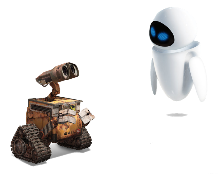 Wall E Png Clipart (black, white)