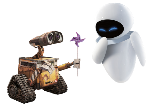 Wall E Png (black, silver, white)