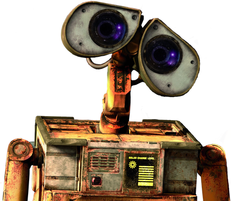 Wall E Transparent Png (black)